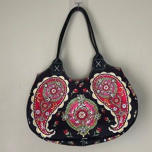 Isabella Fiore canvas boho paisley purse. One bead missing as indicated in pic!